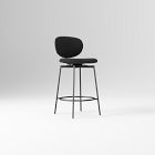 Open Box: Flynn Counter Stool (26") - Performance Velvet Slate, Dark Bronze