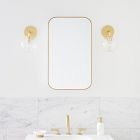 Open Box: Seamless Medicine Cabinet, 16.5'' x 27.5'' - Antique Brass