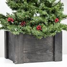 Open Box: The McGarvey Workshop Wooden Tree Skirt, Medium - Black