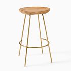 Open Box: Alden Counter Stool (26") - Natural/Brass