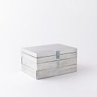 Open Box: Grand Lacquer Jewelry Box - Antique Silver