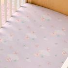 Butterflies &amp; Clouds Crib Sheet