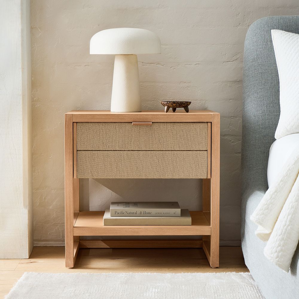Kody Wood & Paper Cord Nightstand (24") by West Elm
