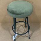 Open Box: Pierce and Ward Metal Counter Stool (26") - Deluxe Velvet Juniper, Dark Verdigris