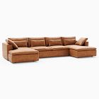 Harmony Modular Leather 3-Piece U-Shaped Chaise Sectional (158")