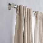 Open Box: Luster Velvet Curtain, Simple Taupe, 48"x84"