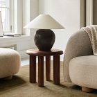 Cannellini Solid Wood Side Table (20")