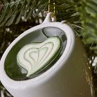 Glass Hot Matcha Latte Ornament