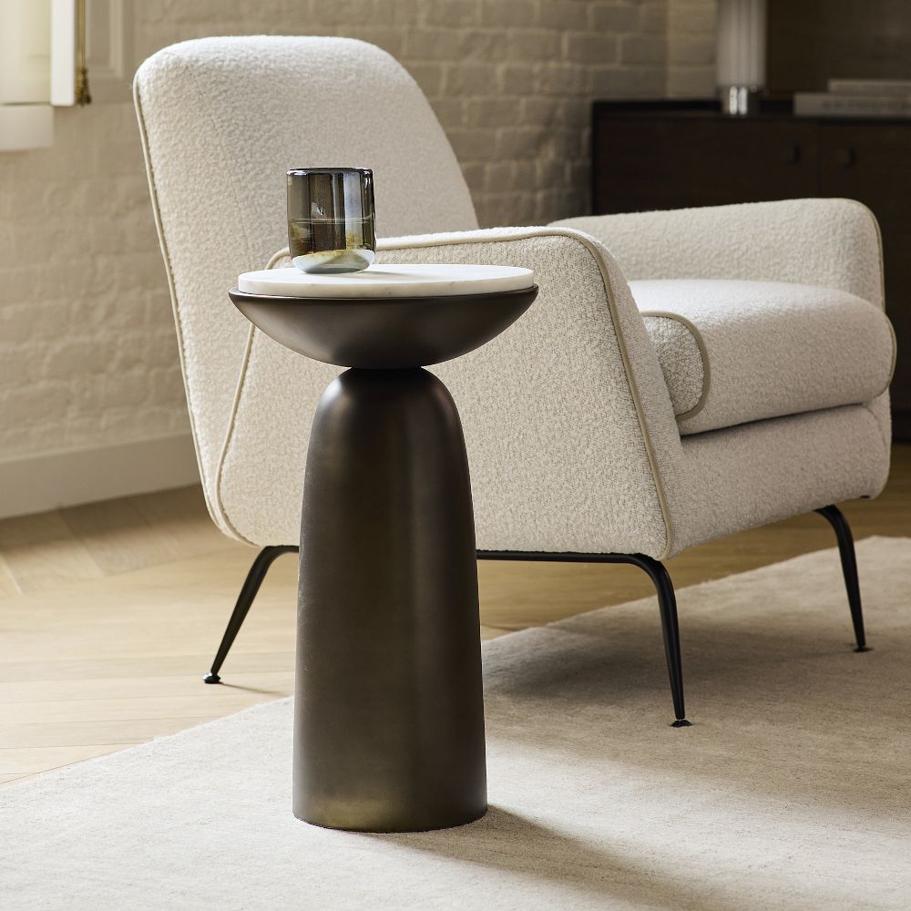 Olina Marble Drink Table (12") by West Elm