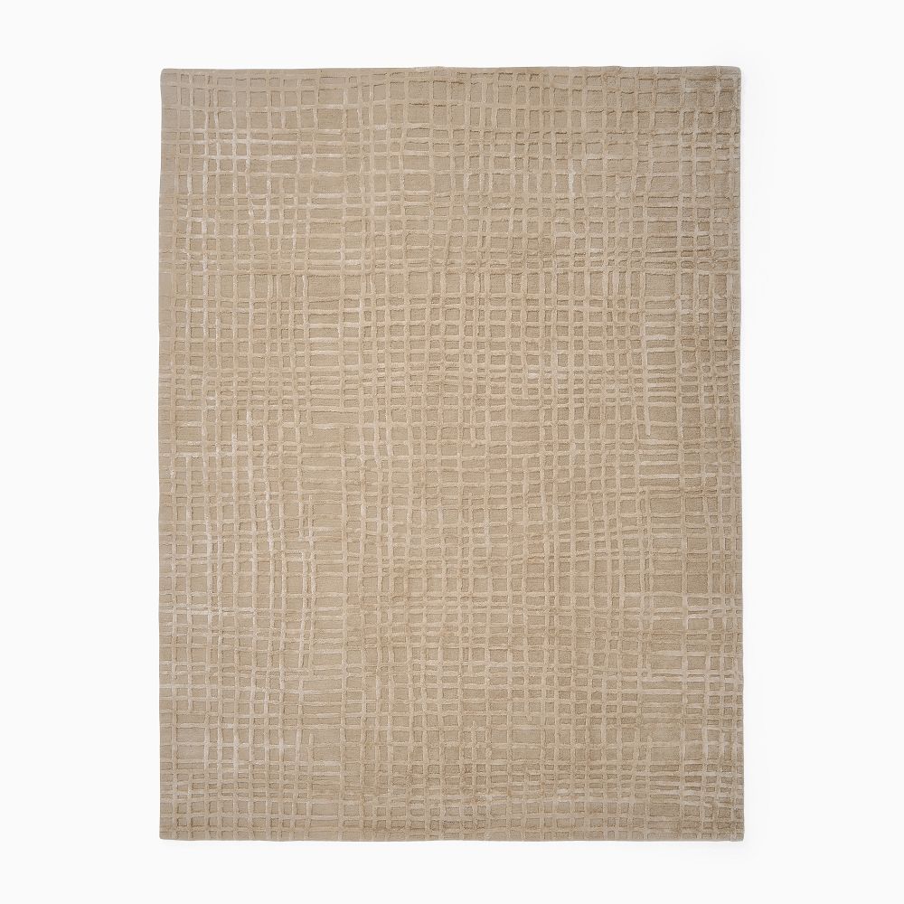 TENCEL™ Grid Rug by West Elm