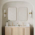 Weston Smooth Glass Indoor/Outdoor Double Short Sconce (16")