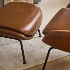 Fillmore Mid-Century Leather Ottoman