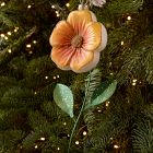 Glass Orange Hibiscus Ornament