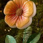 Glass Orange Hibiscus Ornament