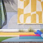 Half Moon Layered Blocks Indoor/Outdoor Rug