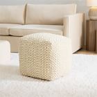 Slub Stripe Sweater Pouf