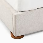 Emmett Channeled Side Storage Bed - Wood Legs