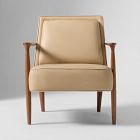 Strickland Leather Show Wood Chair