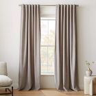 Worn Velvet Curtain - Frost Grey