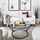 Embroidered Metallic Blocks Pillow Cover