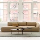 Aviana Leather 2-Piece Bumper Sofa (123")