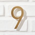 Modernist House Numbers - Antique Brass
