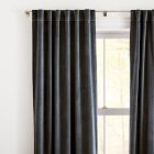 Cotton Velvet Curtain - Stormy Blue