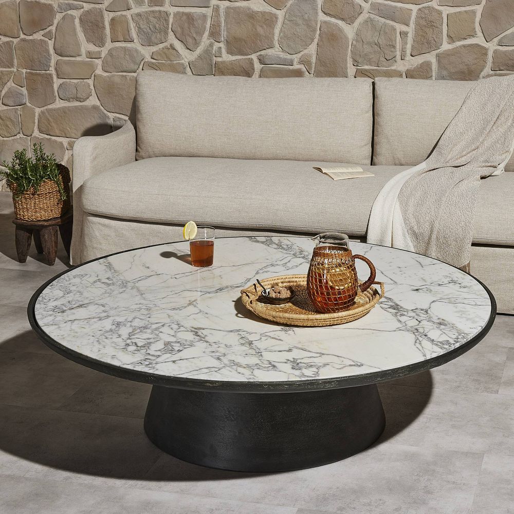 Jozette Outdoor Round Coffee Table (55") by West Elm