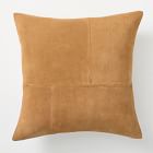 Pieced Suede Pillow Cover