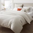 Open Box: European Flax Linen Pom Pom Duvet Cover, Full/Queen - Natural Flax