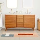 Open Box: Colorblock Bath Mat, Light Sienna, 24"x64"