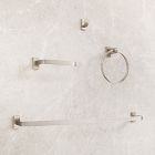 Reeded Bathroom Hardware - Brushed Nickel