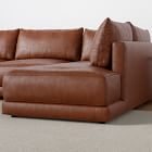 Melbourne Leather 2-Piece Bumper Chaise Sectional (116"&ndash;126")