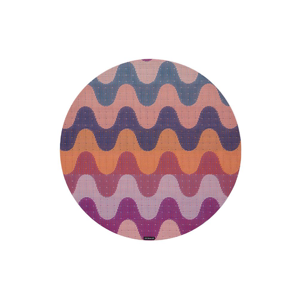 Chilewich Wiggle Round Placemats (Set of 4) - Heatwave, Set of 4