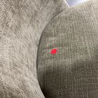 Open Box: Finley Low-Back Dining Chair, Set of 2 - Performance Chenille Crossweave Elm, Champagne Bronze