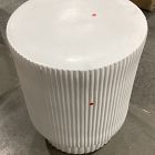 Open Box: Fluted Ceramic Indoor/Outdoor Side Table (16") - White
