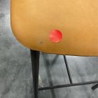 Open Box: Grier Leather Counter Stool (26") - Ludlow Leather Sesame, Textured Antique Bronze