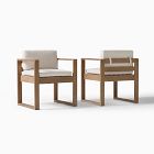 Telluride Outdoor Extendable Table (76"&ndash;106"), Benches (66") &amp; Dining Chairs Set