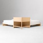 Ziggy Twin Platform Storage Beds w/ Corner Shelf Headboard