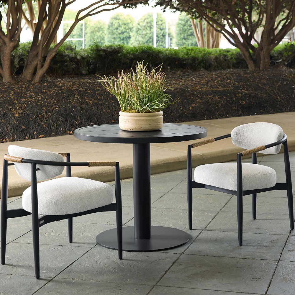 Cassien Aluminum Outdoor Bistro Table - Thumbnail 3