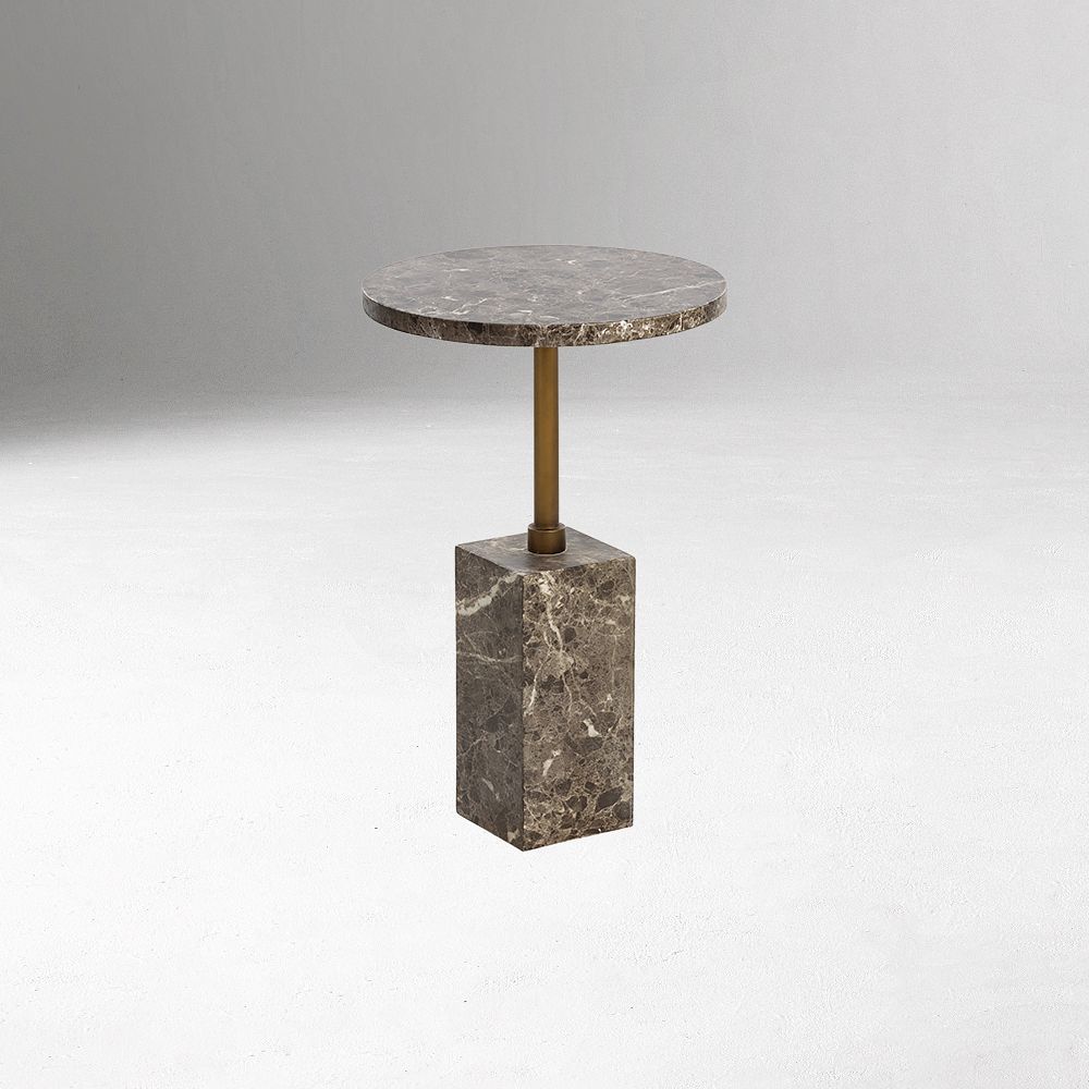 Bertrand Faux Marble Drink Table (14") by West Elm