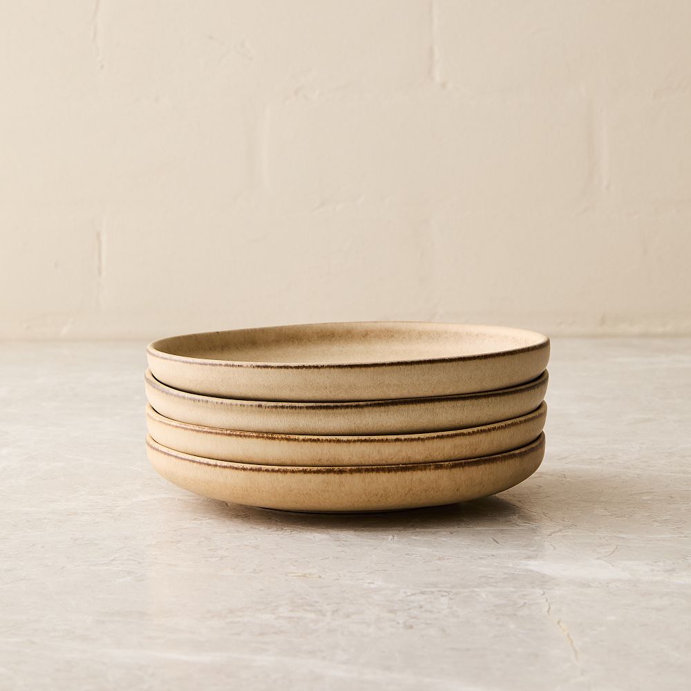 Kanto Stoneware Appetizer Plate Set - Beige