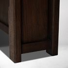 Base corner and bottom shelf detail of table