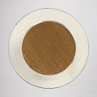 Round top view of end table with inner wood circle