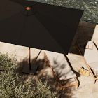 Teak Pole Rectangle Outdoor Umbrella (9.8')