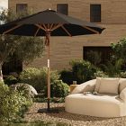 Teak Pole Round Outdoor Umbrella (9.8')