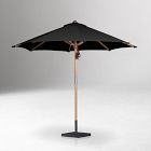 Teak Pole Round Outdoor Umbrella (9.8')
