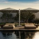 Square Outdoor Cantilever Duo Umbrella (8'&ndash;10')