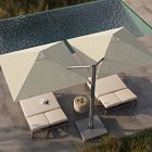 Square Outdoor Cantilever Duo Umbrella (8'&ndash;10')