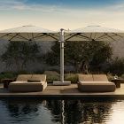 Square Outdoor Cantilever Duo Umbrella (8'&ndash;10')